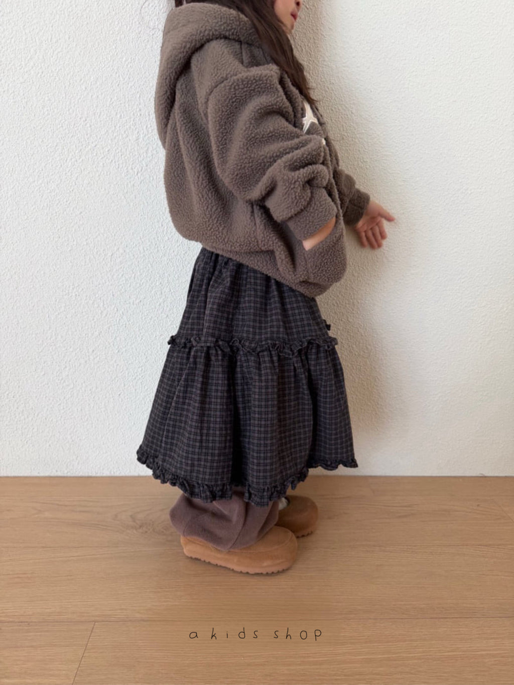 the gingham tiered maxi skirt