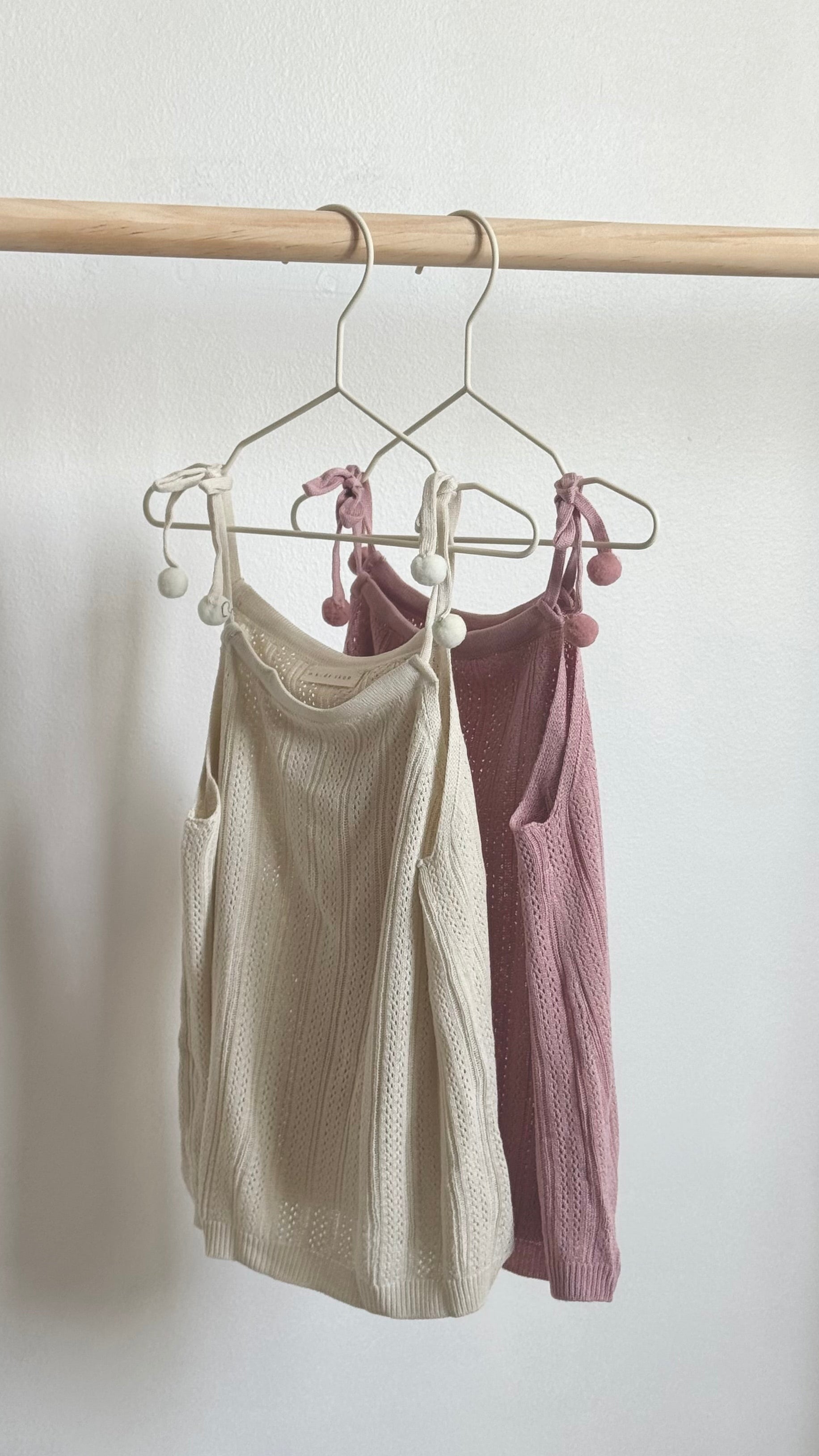 the pom pom knit cami
