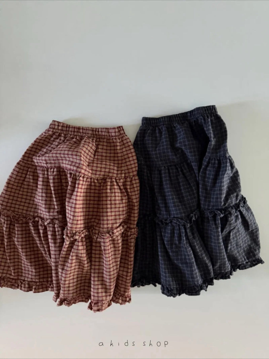 the gingham tiered maxi skirt