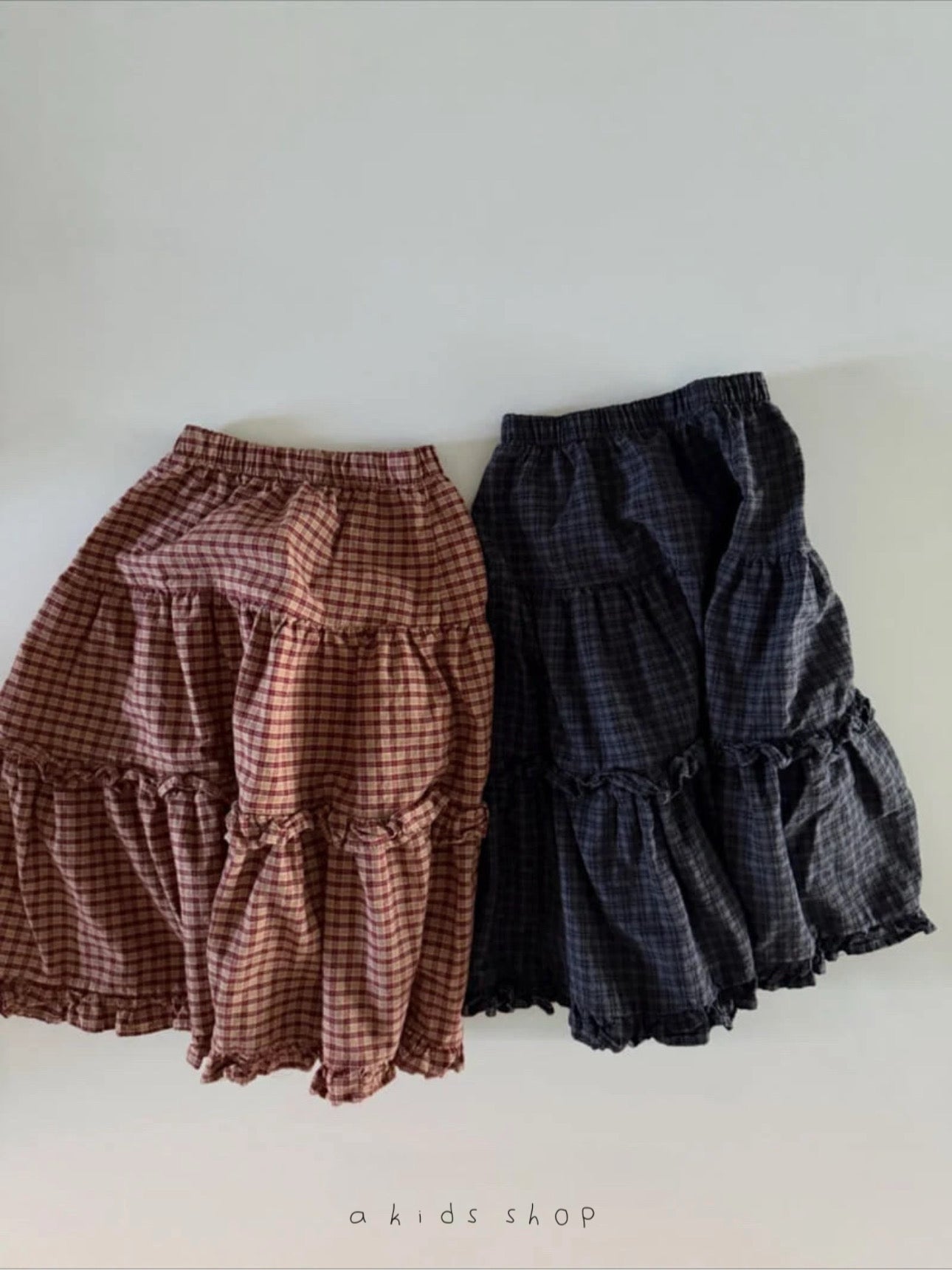 the gingham tiered maxi skirt